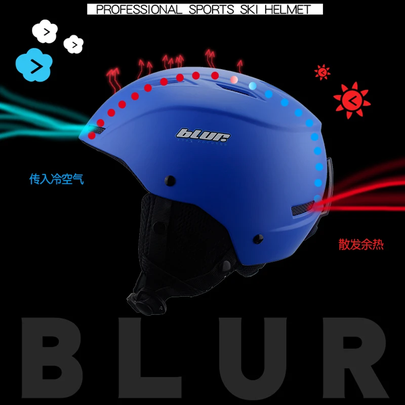 BLUR лыжный шлем для женщин взрослых полупокрытый сноуборд Apine безопасный Защита