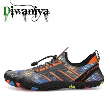 男性ビーチ夏ワタリカジュアルシューズ上水泳サーフ速乾性スニーカースキン靴下ストライプ男水靴ユニセックス大サイズ(China)