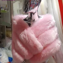 CloverBridal Высокое качество 140 см x 40 см свадебное болеро для невесты casaco feminino женские зимние аксессуары меховое пальто накидка Болеро