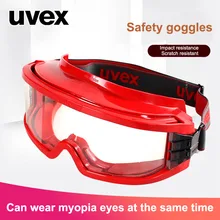 UVEX Safety Goggles High Strength Anti-impact Protective Eyewear Transparent PC Lens Eyeglasses Anti-UV Dustproof Sporty Goggles UVEX Safety Goggles High Strength Anti-impact Protective Eyewear Transparent PC Lens Eyeglasses Anti-UV Dustproof Sporty Goggles