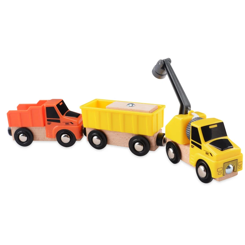 wooden construction vehicles