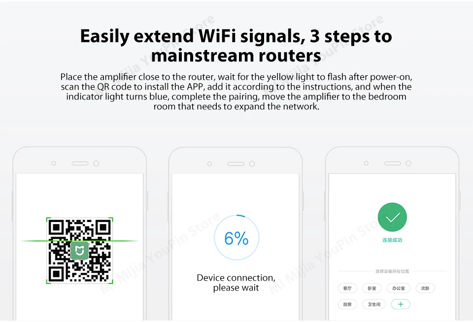 Original Xiaomi Pro 300M WiFi Router Amplifier Network Expander Repeater Power Extender Roteador 2 Antenna for Mi Router Wi-Fi (2)