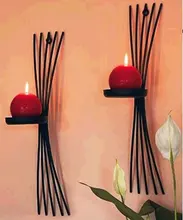 2 teile/paket Europäischen stil metall kerzenhalter wand kerzenständer gusseisen dekoration kunst dekor akzent
