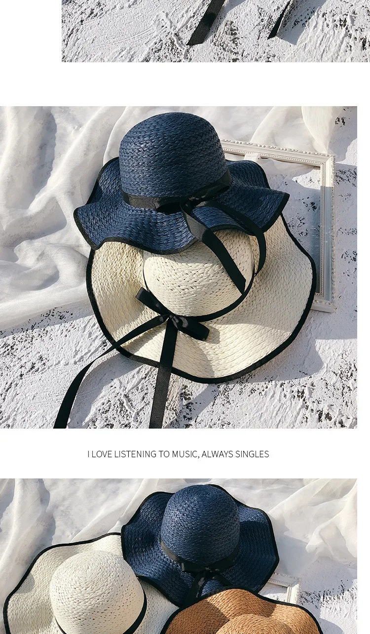 2018 Summer New Arrived Women Seaside Vacation Sunscreen Sun Hat  Beach Casual Straw Hat (28)