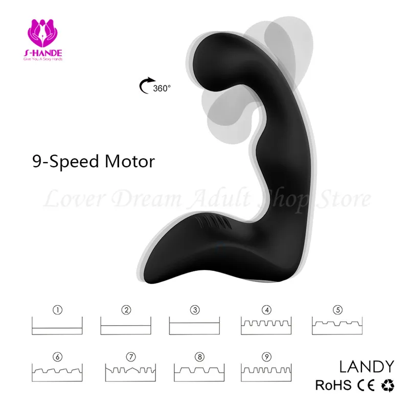 Sex Shop New 9 Speed Prostate Massager Vibrator Masturbator G Spot Stimulator Vibrador Gay Anal Plug Toys For Men Erotic Toy |