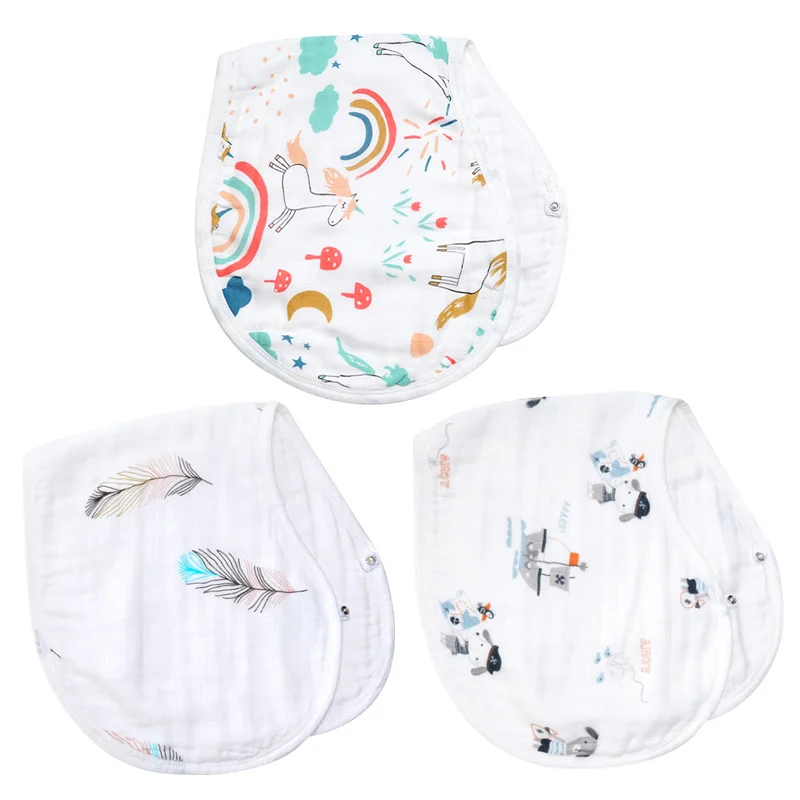 Muslinlife Bamboo Cotton Baby Bibs Burp Cloth Muslin Bib Soft Bandanas For 0-5Year Kids Towel Scarf | Детская одежда и обувь