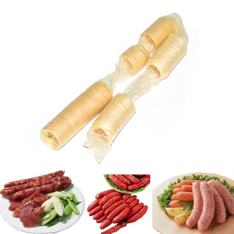 

14M * 26MM Roast Sausage Dried Sausage Ham Hot Dog Collagen Casing Home Dining Kitchen Tools