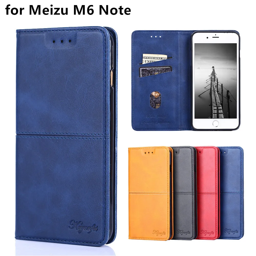 

case for Meizu M6 Note M6Note coque Luxury Leather Flip cover Stand Card Slot With magnets Wallet funda