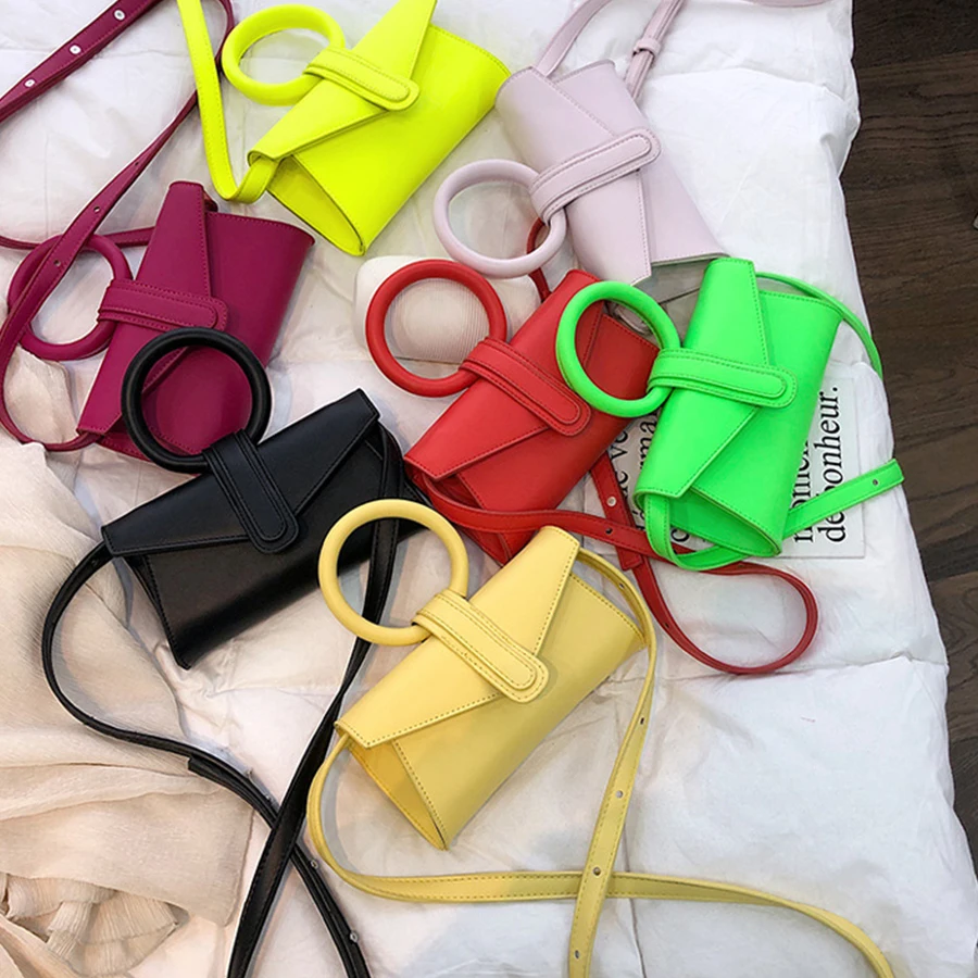  Fluorescent Color Envelope Bag For Ladies Retro High Quality Pu Leather Handbags Female Wome Elegan - 33040560818