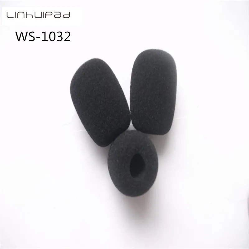 Linhuipad Universal 10PCS Black bluetooth headphone Micriphone windscreen Foam Covers with 10mm Hole Diameter 32mm inner length