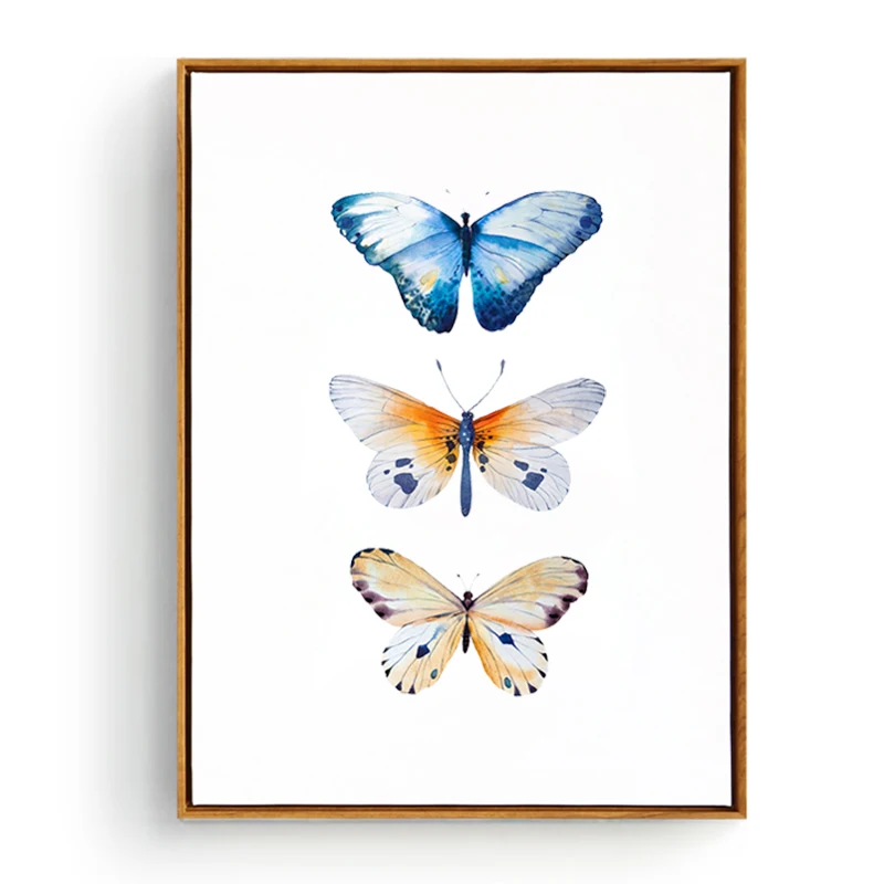 

FGHGF Watercolor Butterfly Canvas Art Print Painting Poster, Wall Pictures for Home Decoration, Giclee Print Wall Decor