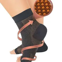 Медный компрессионный рукав на ногу Подошвенный Фасцит Ангел боль в лодыжке носки(S~ XL
