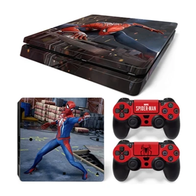 Человек-паук кожа для Playstation 4 PS4 Slim Skins наклейка для консоли контроллер Play станция 4 SLIM Виниловые Наклейки Обложка протектор - Цвет: TN-PS4Slim-2002