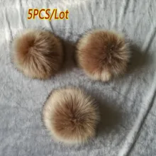 12 см Анти-компресс искусственный полиэстер мех помпон для вязаных шапочки Skullies искусственный мех мяч для сумок брелок аксессуары