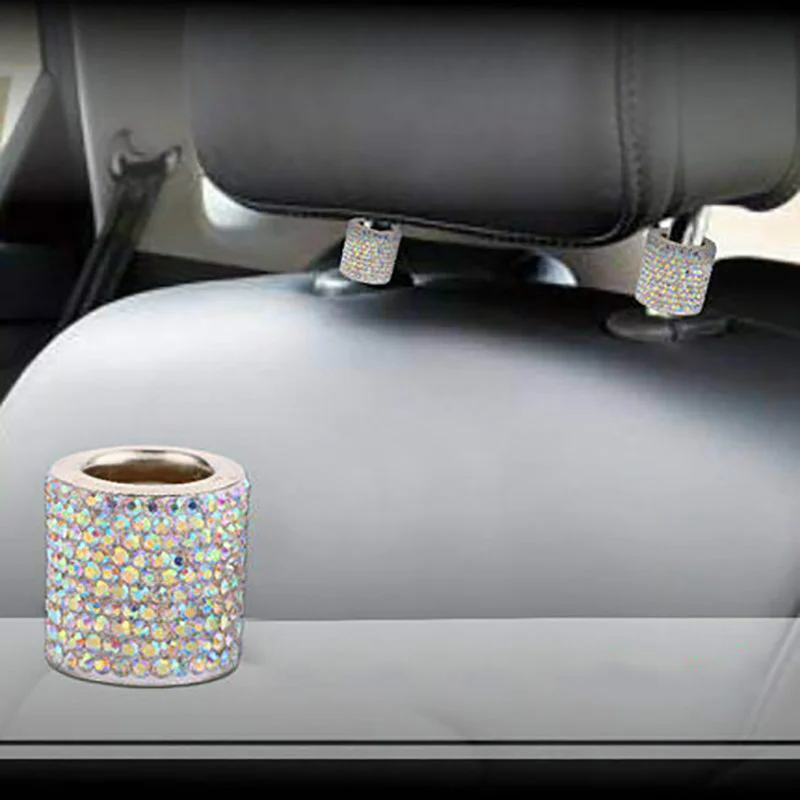 1pc Universal 1pcs Diamond Bling Rhinestone Crystal Car Seat Headrest Collar Decor Charms Interior Accessories | Автомобили и