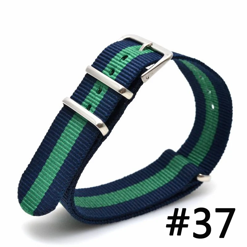Retro Classic Watch 16 mm bracelet Army Green Military nato fabric Woven Nylon watchband Strap Band Buckle belt 16mm