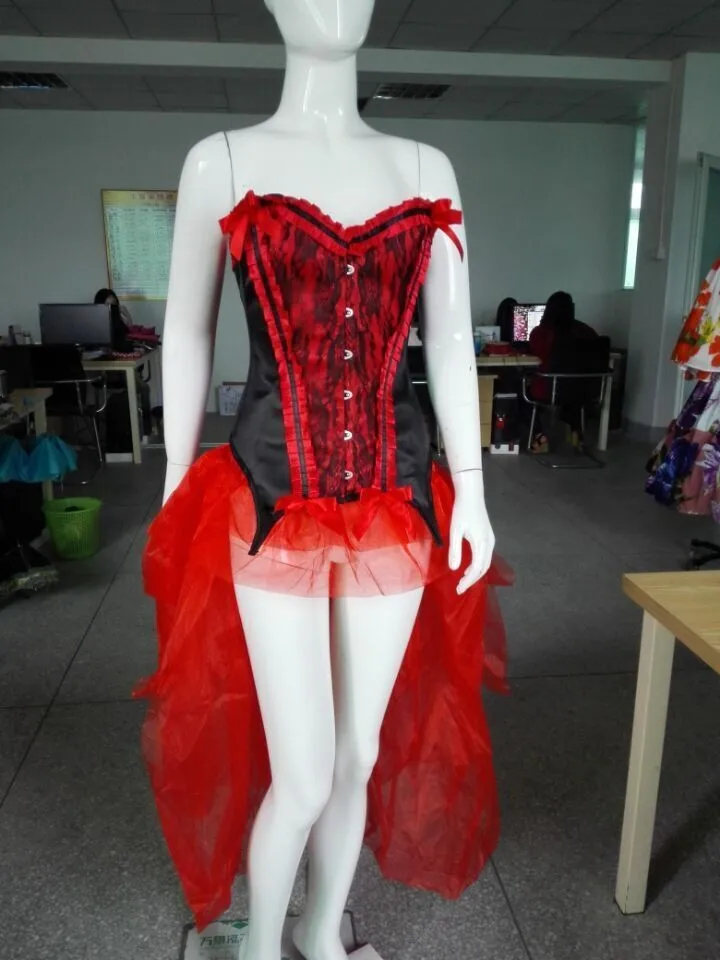 86505 red burlesque costume