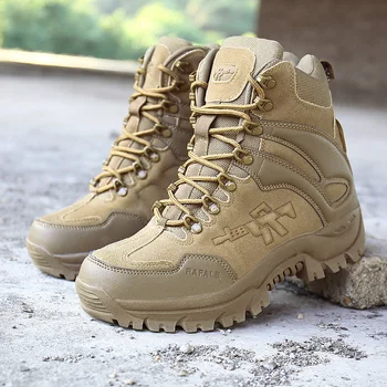 

laarzen 2019 men gun print boots winter military boots Lace-Up shoes men Round Toe high top Chaussure Homme Zapatos de hombre