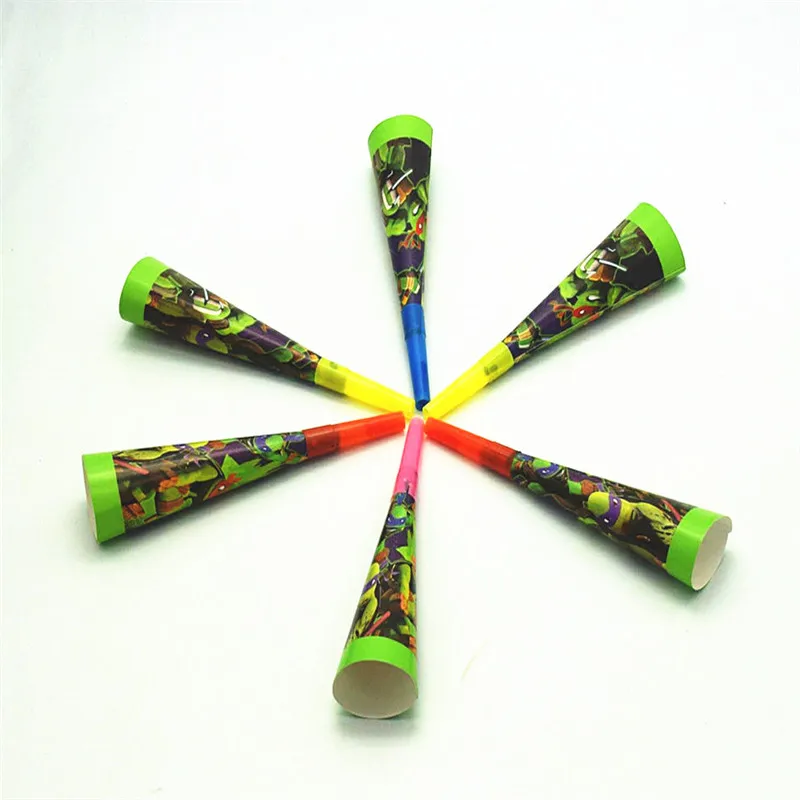 teenage ninja turtles theme birthday party or festival party disposable noise make horns supplies