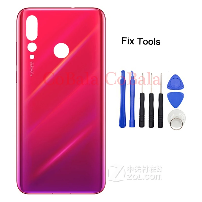 1 шт Одежда высшего качества задняя дверь для huawei Nova 4 Nova4 сзади Батарея крышка Стекло Корпус чехол с клеем Стикеры+ инструменты Ремонт Часть