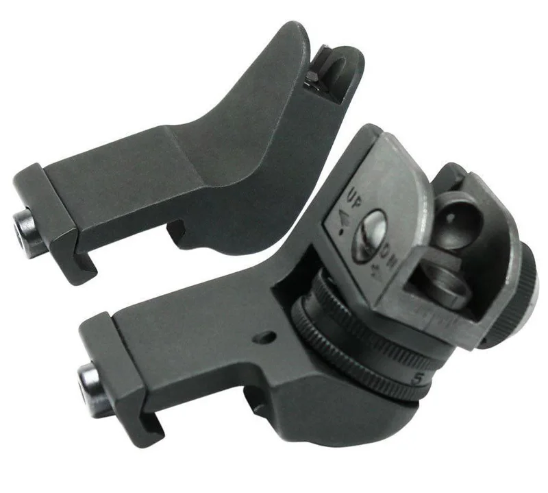 45 Degree Angled Aluminum Front & Rear Sights Offset Rapid Transition