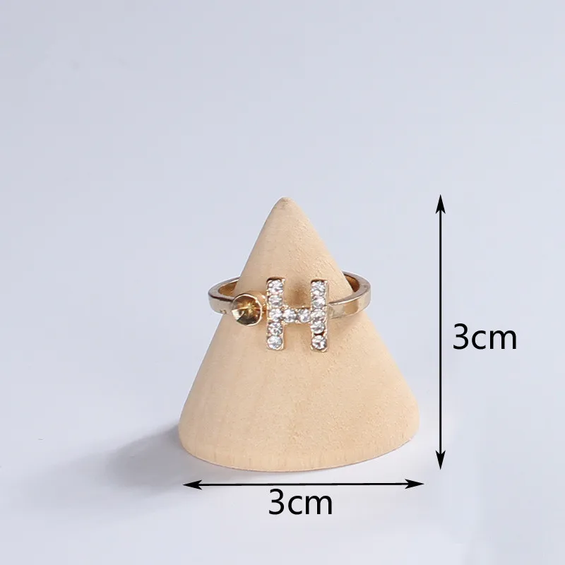1 PCHot натурального неокрашенного конуса формы дисплей деревянное кольцо вешалка для украшений подставка держатель для хранения Органайзер Дисплей