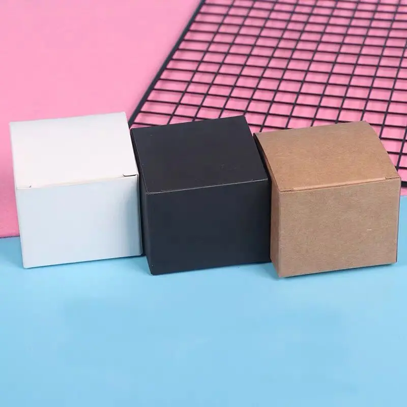30 шт коричневая/белая/черная пустая бумажная коробка для косметических упаковочных коробок клапаны трубки ремесленные свечи подарочные упаковочные коробки