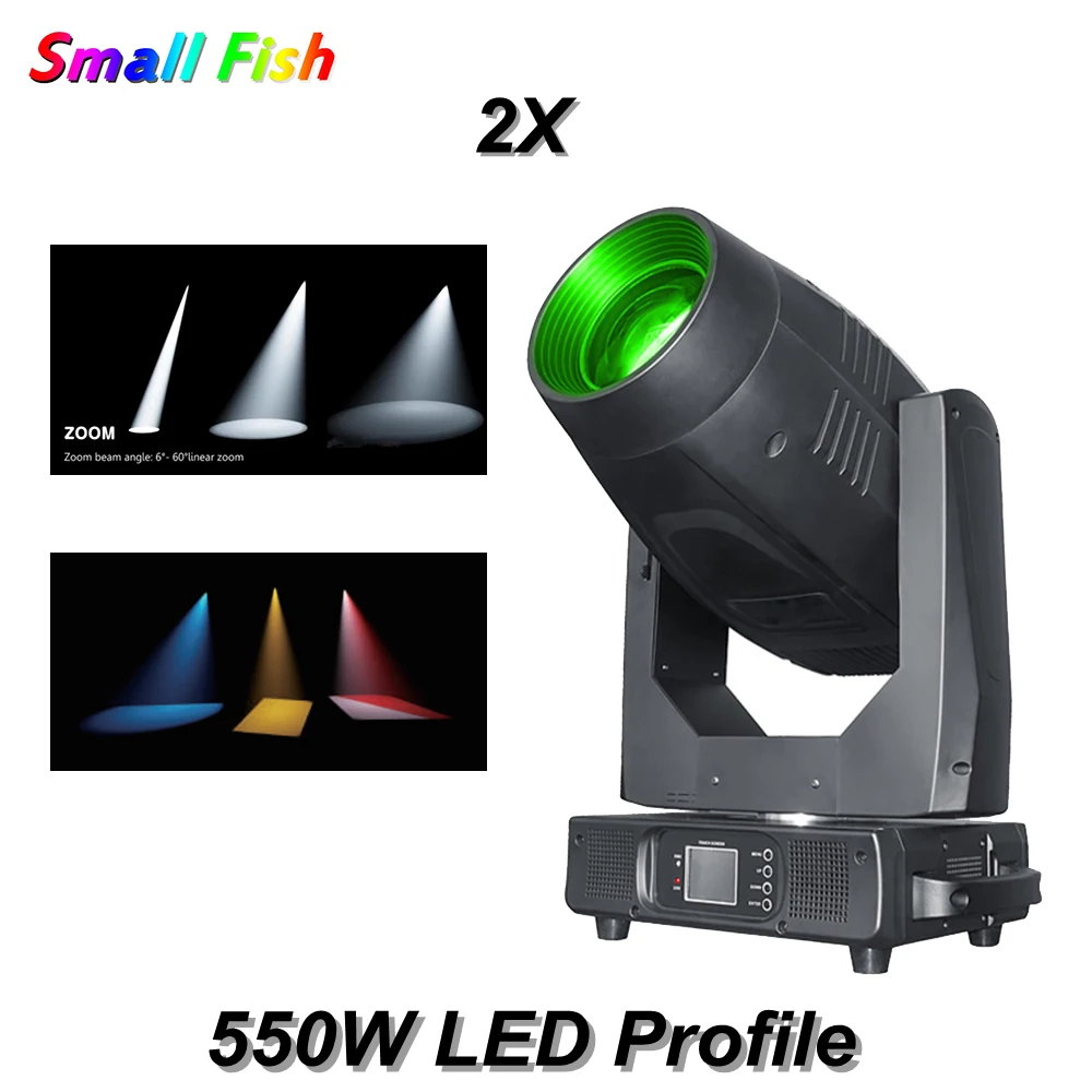 

2Pcs/Lot Profile Framing Stage Moving Head Light 550W LED Beam Spot Wash Zoom Profile 5IN1 DJ Disco Equipment Party Bar Light