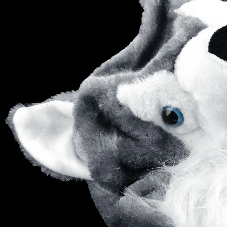 Мультфильм животных Стиль капюшон шапка с дизайном «волк» капюшоны шапочки милые пушистые детские шапки мягкий теплый шарф наушник плюшевая шапка в виде Хаски оптом