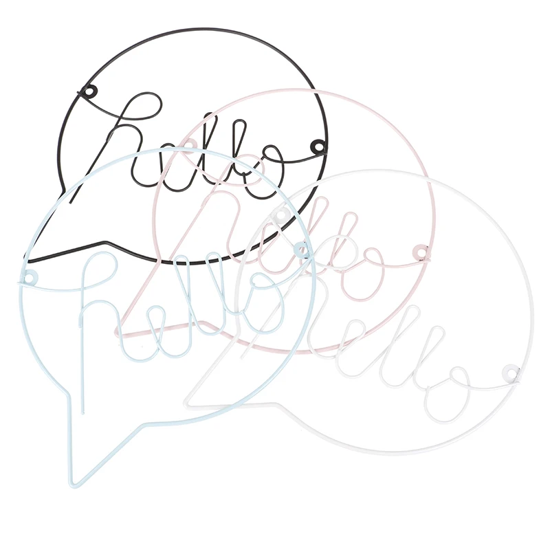 Скандинавский стиль Железный Hello letters настенный стикер для детской комнаты висячие украшения Прихожая знак Добро пожаловать знак стены Искусство настенные