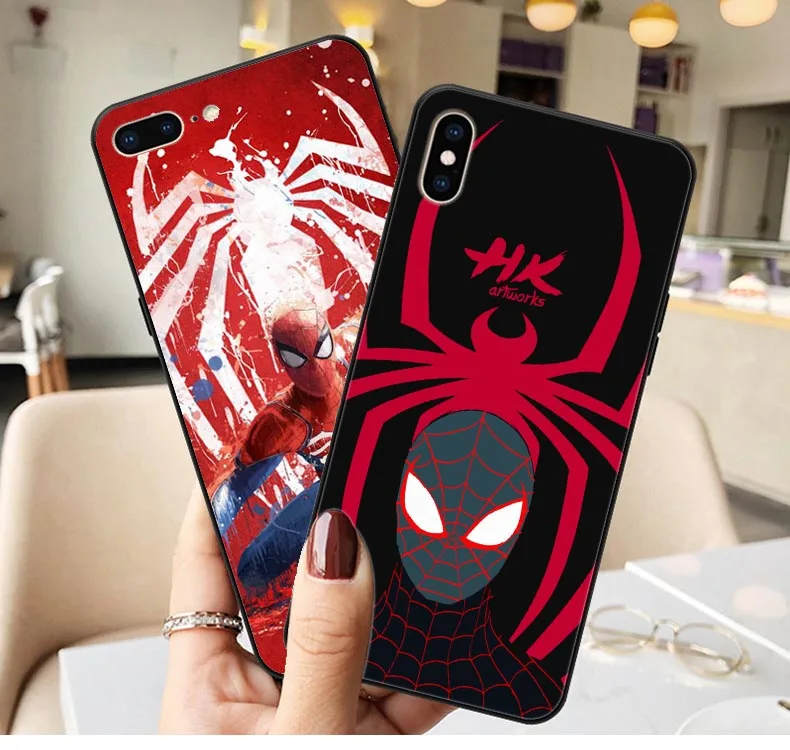 

Spider man miles morales Marvel Print Soft silicone TPU Phone Case For iphone XS Max XR X 5 5s SE 6 6s Plus 7 7Plus 8 8 plus