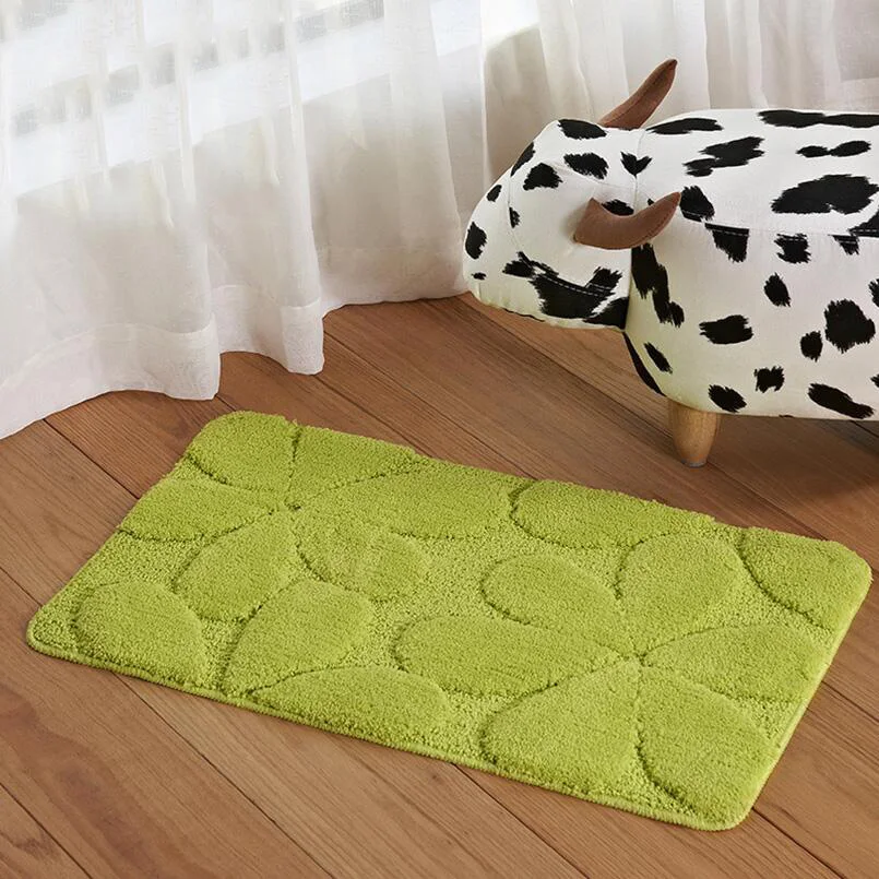 Super Soft Rectangle Bath Mat Carpet For Living Room Decorative Anti-slip Floor Mats Flocking Door Mat Green Color Shaggy Plant Super Soft Rectangle Bath Mat Carpet For Living Room Decorative Anti-slip Floor Mats Flocking Door Mat Green Color Shaggy Plant