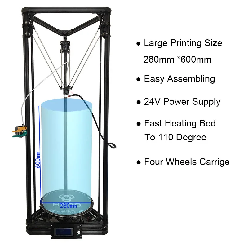 Набор для 3D принтера reprap delta K280 принтер высокой точности с автовыравниванием