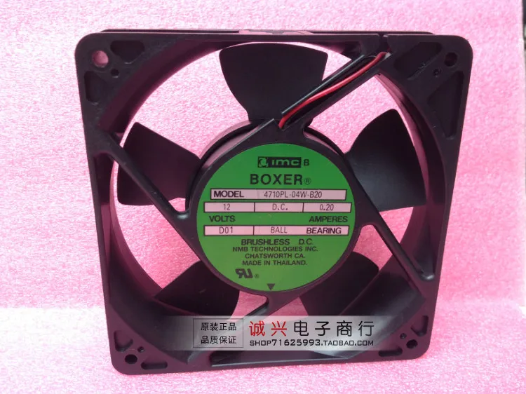 

For nmb 4710pl-04w-b20 12025 12v 0.20a 12 cooling fan