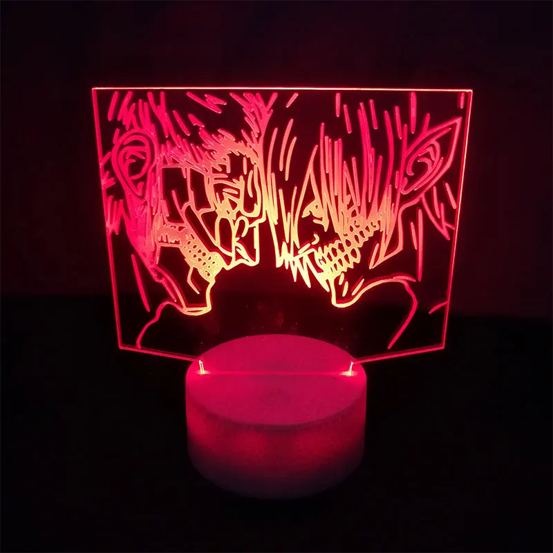 Attack on Titan Eren 3D настольная лампа Новинка светодиодный ночник Shingeki no Kyojin домашний декор 7 цветов изменить Ночные очки-детский подарок на Рождество
