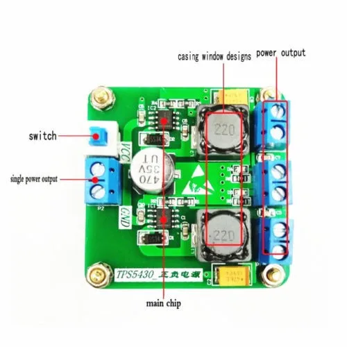 1 шт. TPS5430 положительный отрицательный двойной модуль питания с коммутацией