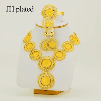 

JHplated Arabic Coin Sets Jewelry Turkey Coins Turks Necklace/Earring/Ring/Bracelet