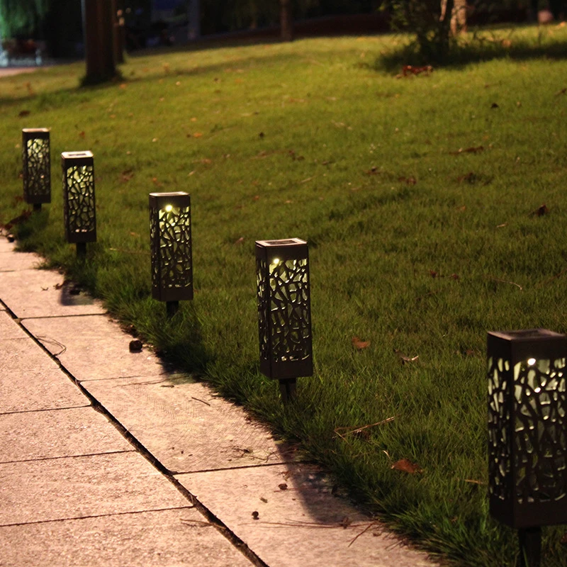 

Warm White LED Hollow Outdoor Solar Lights For Garden Decoration Lawn Lamp Gutter Path Yard Street Lights Landscape Lighting