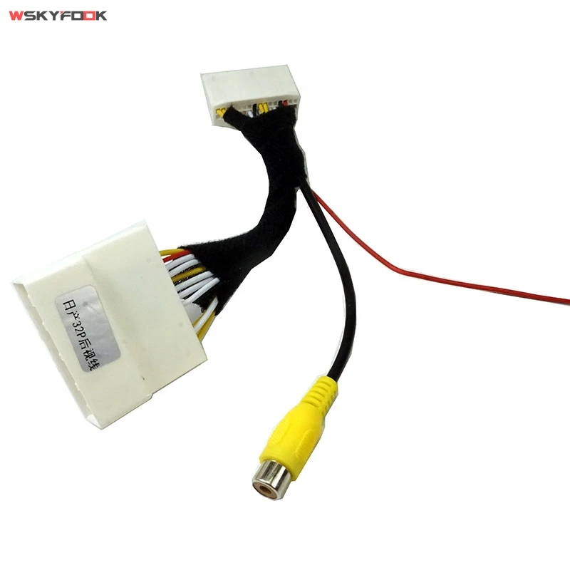 

Car 32 pins Edition RCA Adapter Wire Rear View Camera Original Display Input Cable FOR NISSAN Sylphy /Bluebird / Tidda 2016