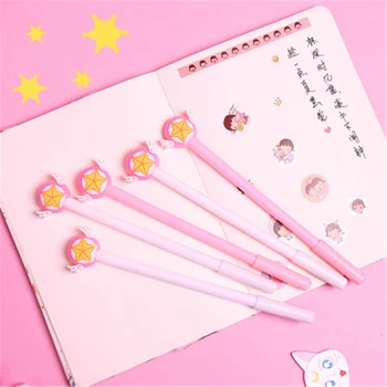 

Kawaii heart pen Gel Pen Black Refill cute pens office accessories school supplies funny korean stationery gift