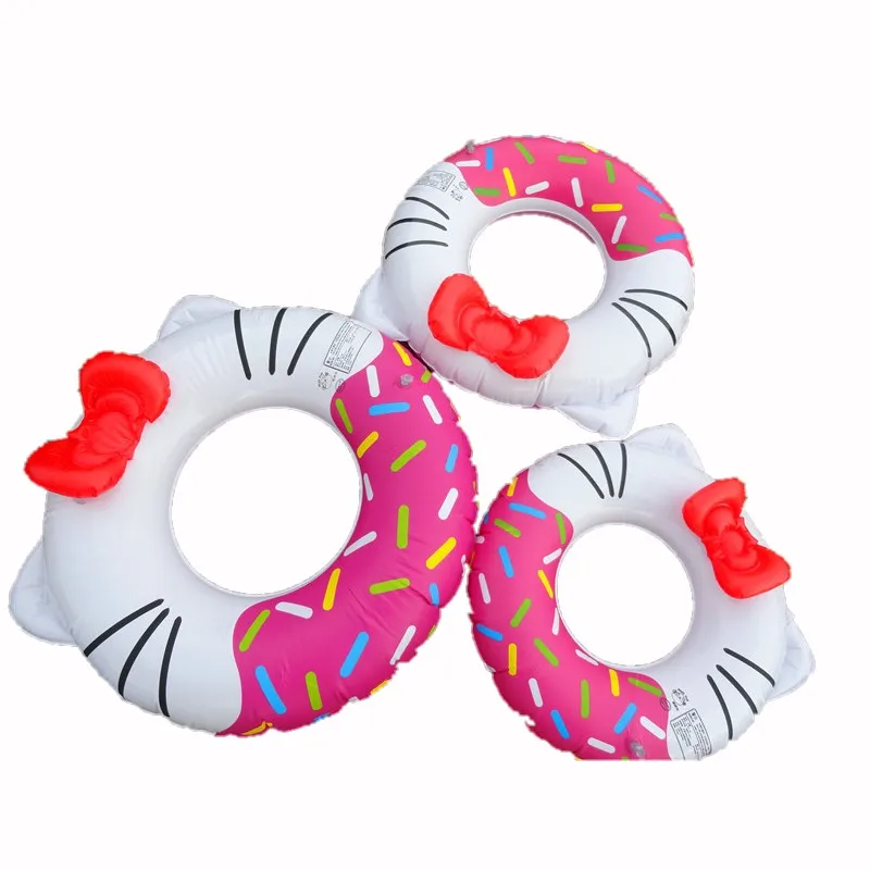 

Kids White Blue Pink Swim Ring Baby Inflatable Float Ring 1-3T Girls Floating Circle Hello Kity Children Inflatable Rings