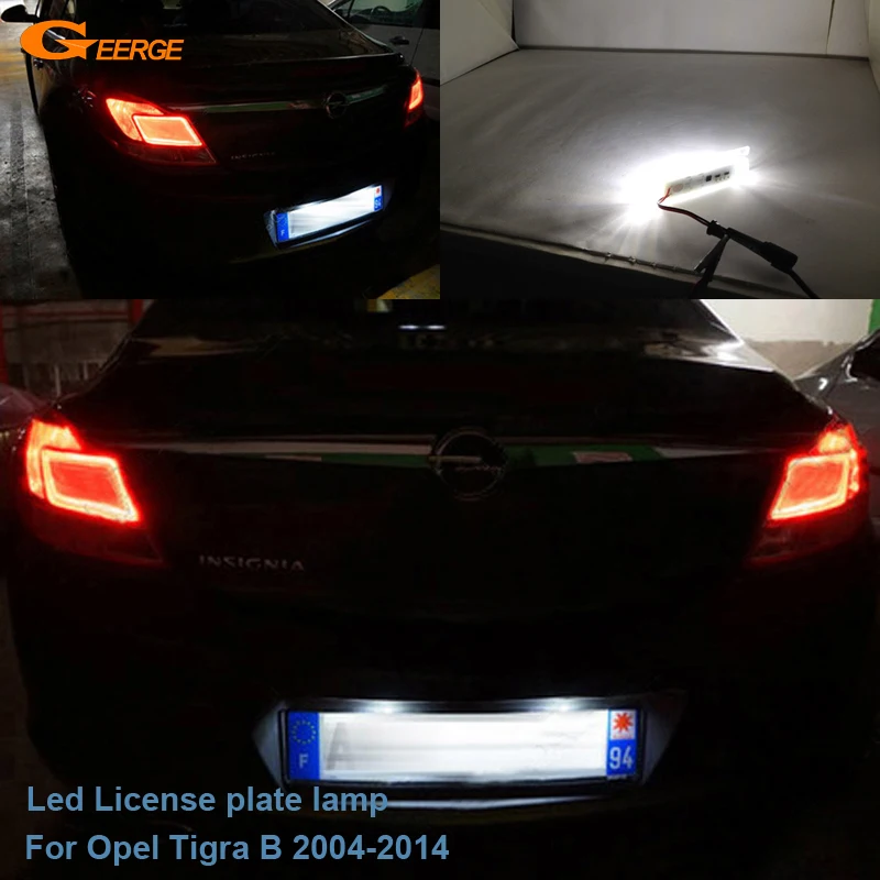 

For Opel Tigra B 2004-2014 Excellent Ultra bright Led License plate lamp light No OBC error