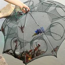 4/6/8/12 Folded Portable Fishing Net Shrimp Crawfish Crab Trap Cast Dip Fishing Bait Cage