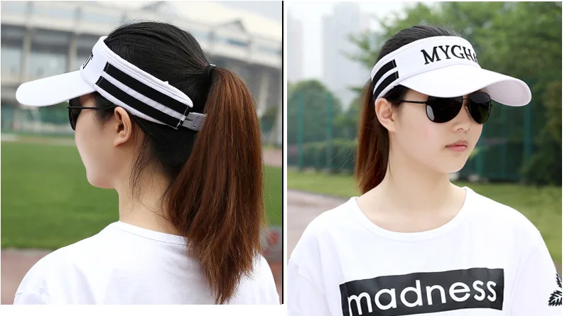 sun visor caps men women sun visor hat outdoor summer black white visors for women  (19)