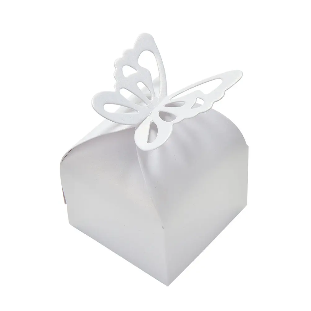 10 шт. Горячая DIY вечерние коробка конфет на свадьбу коробка для сладостей с бабочкой бумажные сувениры Подарочные коробки для свадебного украшения