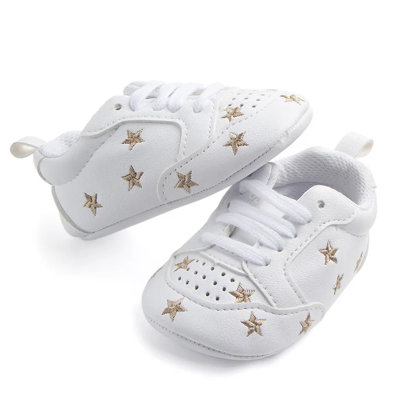 

Joyo Roy Soft Ventilate Walking Baby Toddler Moccasins Gold Stars Tenis infantil Baby Leather Shoes PU First Walker TDS59