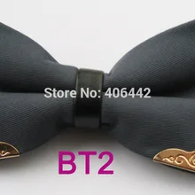 YIBEI Coachella галстуки джентльмен темно-серый галстук-бабочка двухслойный Sheetmetal смокинг Butterflys Регулируемый сплошной цвет галстук-бабочка