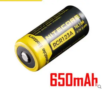 

2PCS freeshipping Original NL166 RCR123A Rechargeable Li-ion Battery with 650mAh 3.7V 2.4Wh