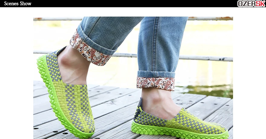 OZERSK/Летняя Новинка; модная плетеная женская обувь; крутая легкая обувь на плоской подошве; высококачественные женские кроссовки; дышащая повседневная женская обувь