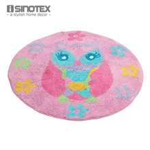 Сова ПЕСНЯ ручной пол Ковры хлопок мультфильм детей Противоскользящие Коврики для Гостиная Tapete 80 см Диаметр круглый 1 шт./лот